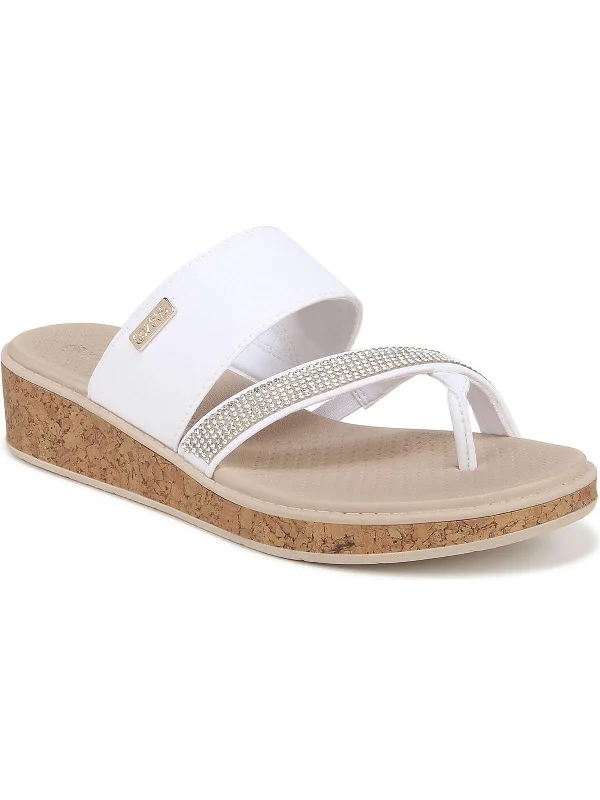 Midnight Sale Bora Bright Womens Embellished Wedge Sandals