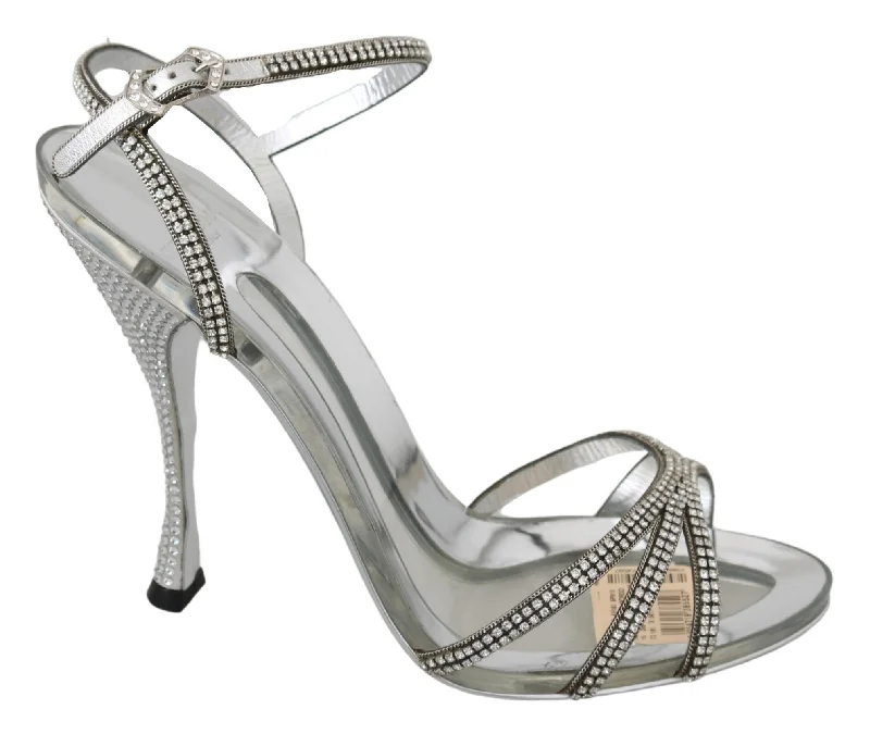 Don't Miss These Must-Have Offers Dolce & Gabbana  Leather Ankle Strap Sandals with Women's Crystals