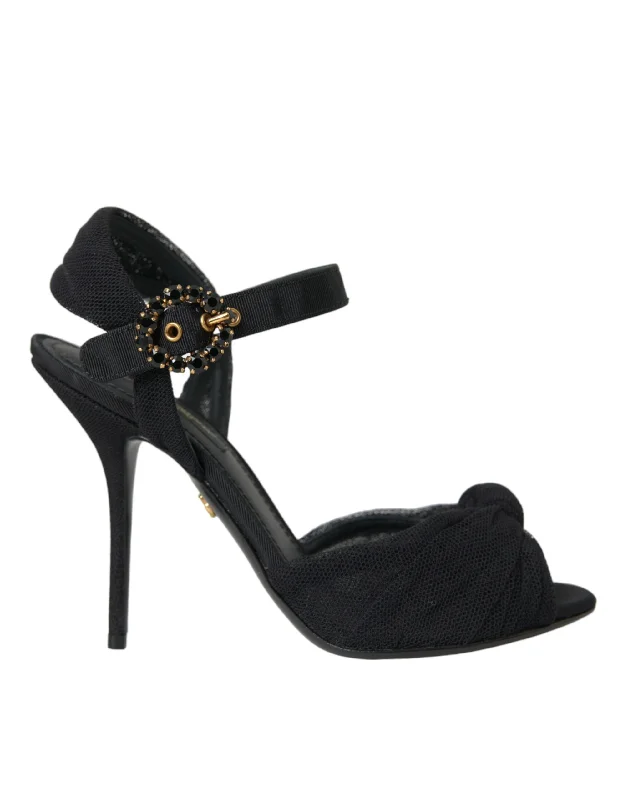 Lowest Rates Dolce & Gabbana  Suede Embellished Heels Sandals Women's Shoes
