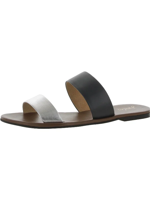 Value Pack Fenthorpe Womens Leather Metallic Slide Sandals