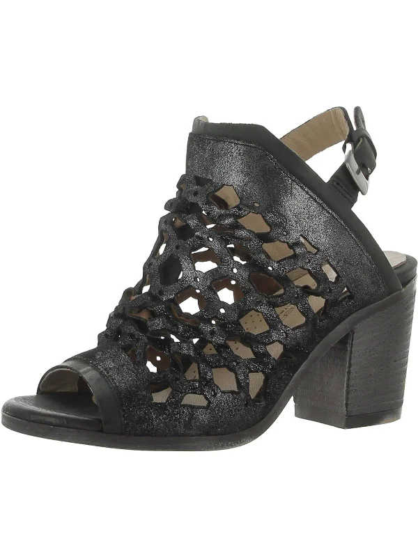 Today's Special Frangelico Womens Leather Peep Toe Heels