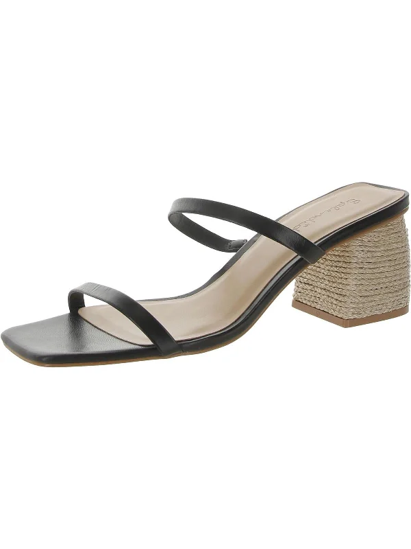 Flash Deal Kharis Womens Leather Espadrille Slide Sandals