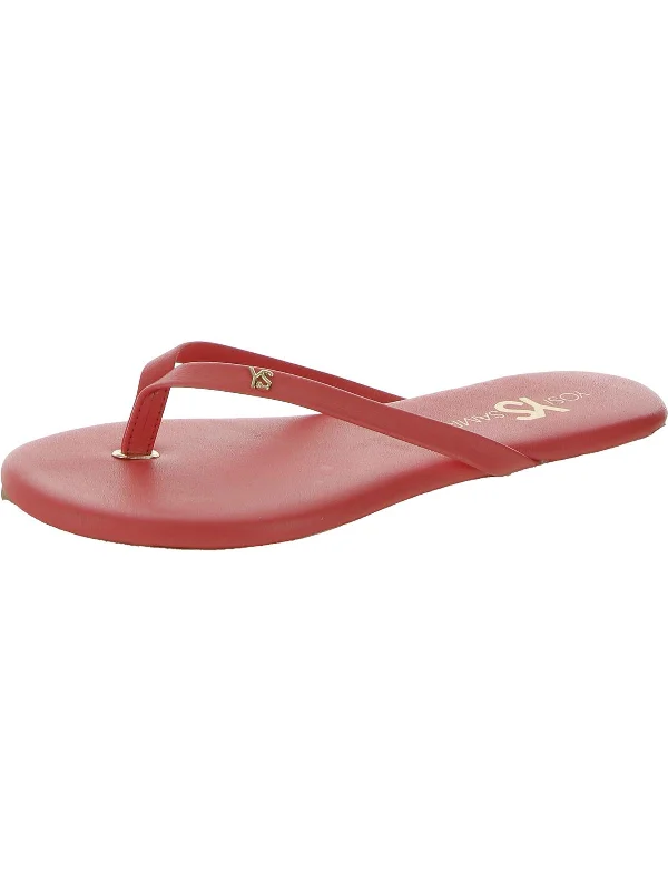 Steal Deal Rivington Womens Leather Slip-On Thong Sandals