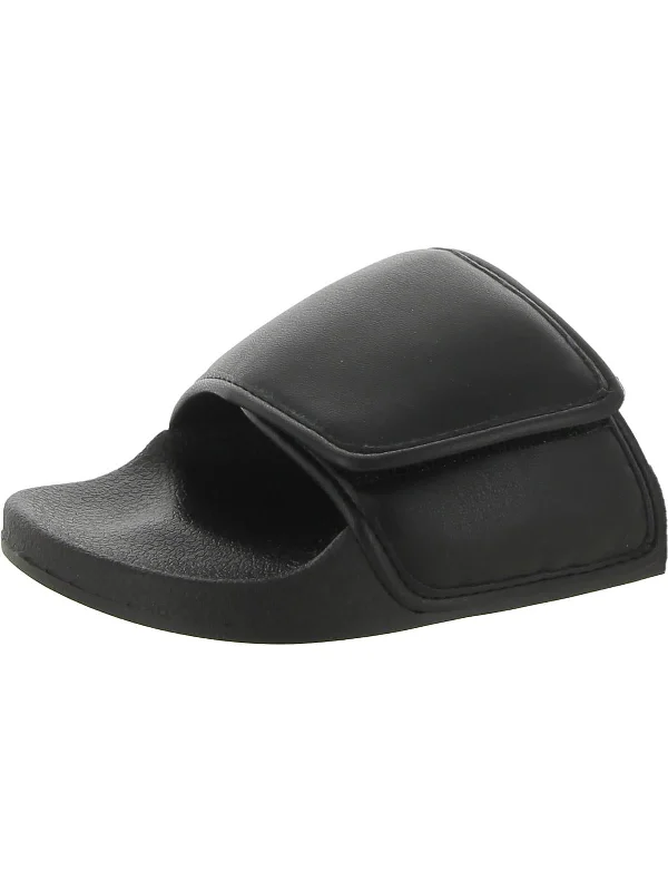 Deal of the Day Sena Womens Faux Leather Slip-On Slide Sandals