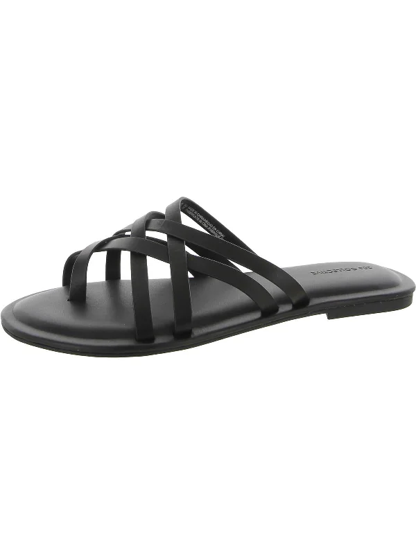 Today Only Solo Womens Leather Thong Slide Sandals
