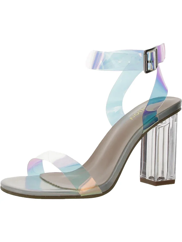 Unmissable Sale Womens Iridescent Ankle Strap Heels