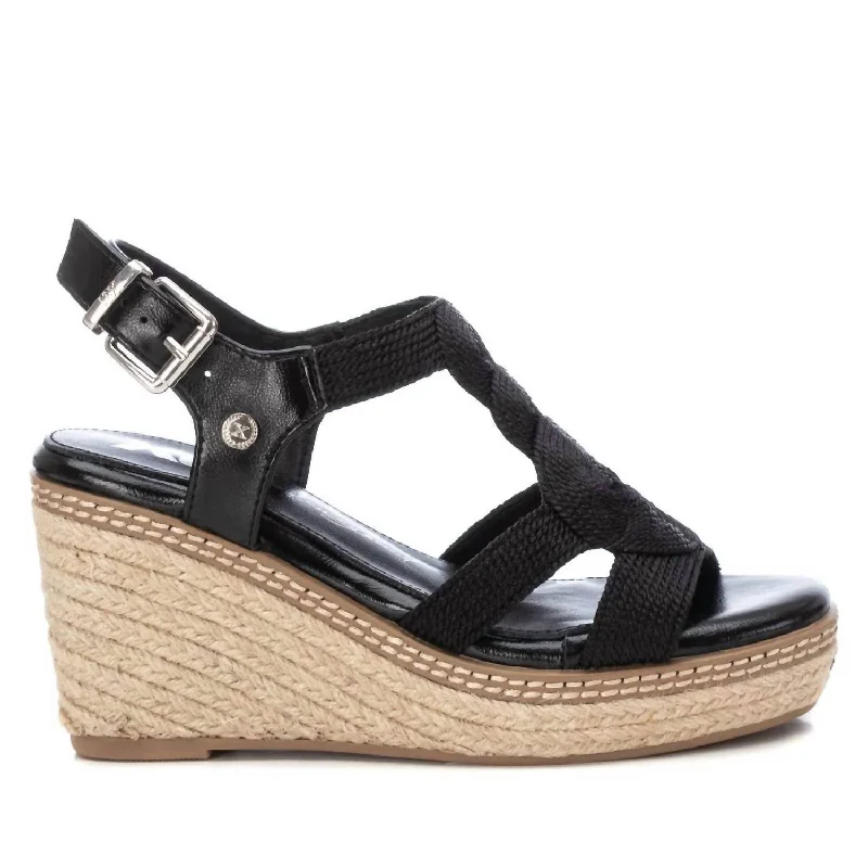 Weekend Special Women's Jute Wedge In Black
