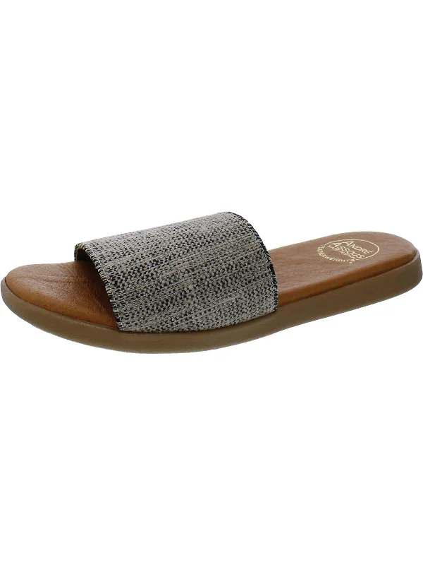 Weekend Savings Spectacular Womens Tweed Slip-On Slide Sandals