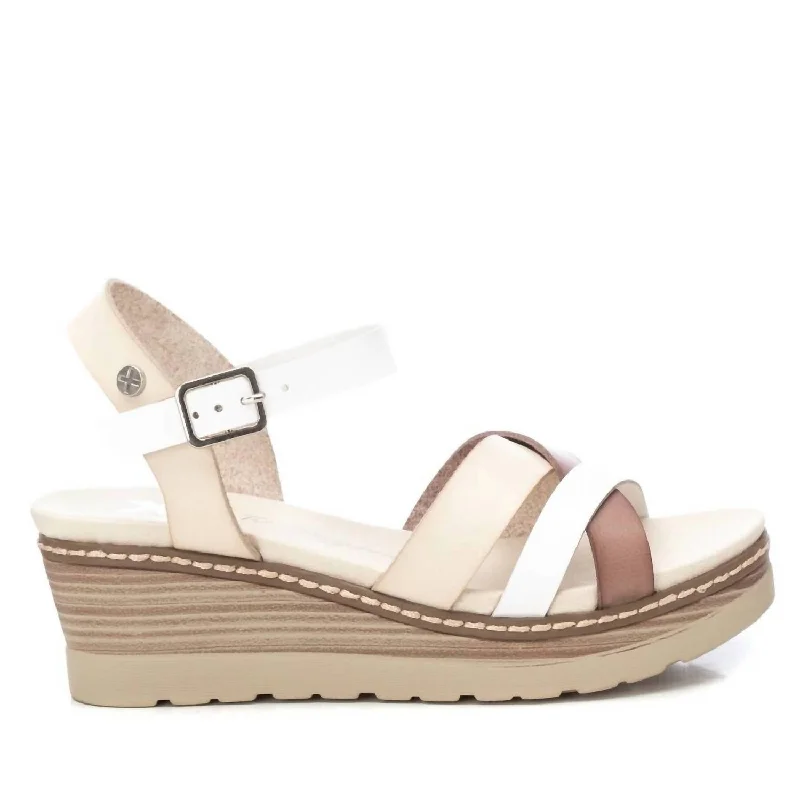 Buy Today Women's Wedge Strappy Sandals In Ice