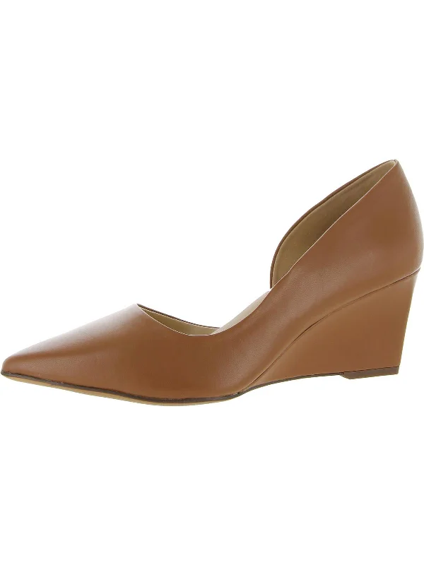 Weekend Discounts to Grab Demie Womens Patent Leather Wedge D'Orsay Heels