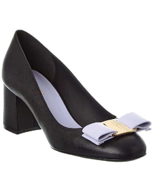 Deal Mania Ferragamo Vara Bow Leather Pump